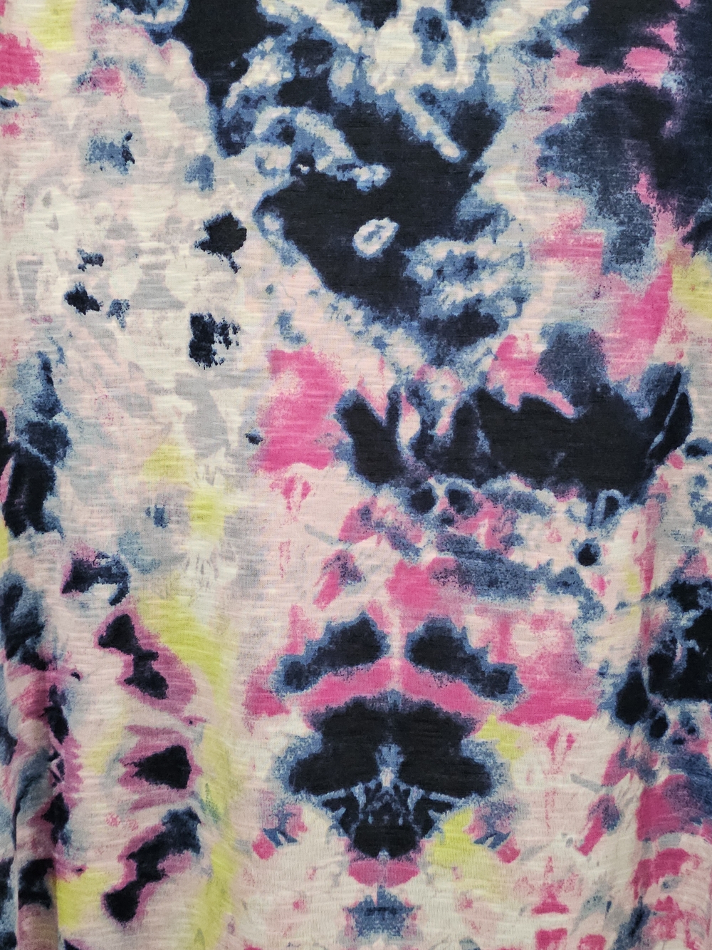 Onque Tie-Dye Open Front Kimono Multicolor Womens 2X Short Sleeve - Picture 8 of 9